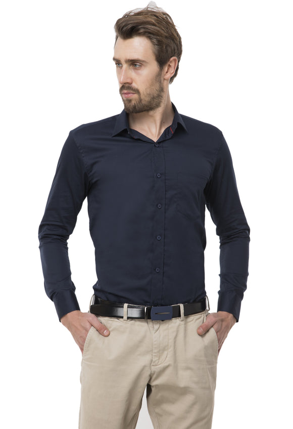 Classic Solid Blue Formal Shirt