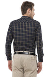 Navy Brown Custom Checkered Shirt