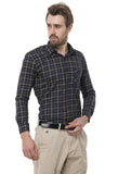 Navy Brown Custom Checkered Shirt