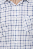 White Blue Checkered Shirt