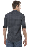 Grey-Black Tailored Checks Casual Shirt