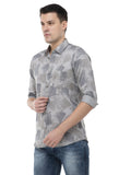 Grey Geometric Print Shirt