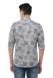 Grey Geometric Print Shirt