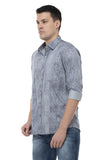 Grey Geometric Print Shirt