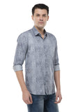 Grey Geometric Print Shirt