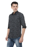 Black Geometric Pattern Shirt