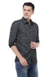 Black Geometric Pattern Shirt