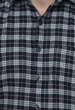 Navy Erode Checked Formal Shirt