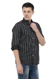 Black Grey Stripes Shirt