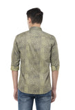 Light Green Geometric Print Shirt