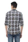 Blue and Brown Checkered Shirt