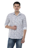 White Geometric Pattern Shirt