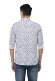 White Geometric Pattern Shirt