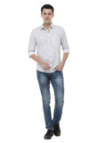 White Printed Casual Shirt