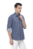 Vintage Blue Striped Shirt