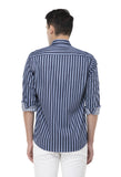 Vintage Blue Striped Shirt