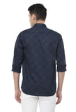 Navy Blue Checkered Shirt