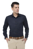 Navy Blue Solid Shirt