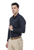 Navy Blue Solid Shirt