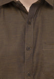 Brown Dotted Printed Shirt