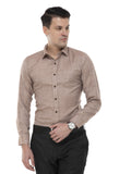 Light Brown Solid Formal Shirt