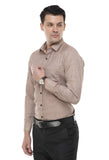 Light Brown Solid Formal Shirt