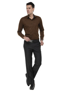 Dark Brown Solid Shirt