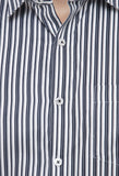 Navy Blue Stripes Formal Shirt