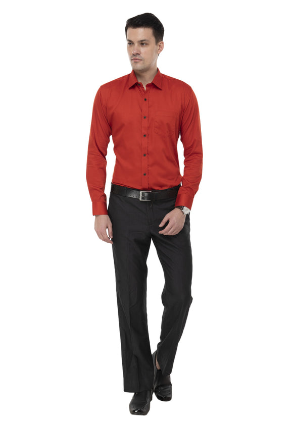 Rust Solid Formal Shirt