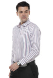 White Multicolor Stripes Shirt