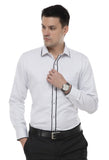 White Pinstriped Formal Shirt