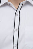 White Pinstriped Formal Shirt