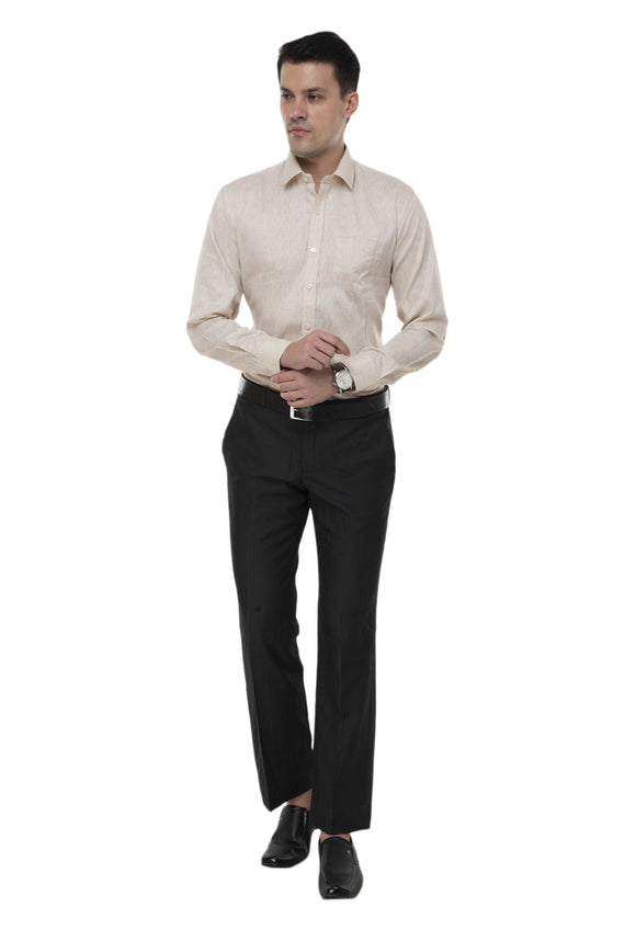 Brown Solid Formal Shirt