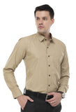 Khaki Solid Formal Shirt