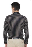 Black Multicolor Stripes Shirt