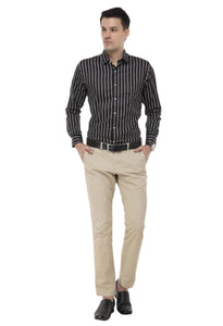 Black Multicolor Stripes Shirt