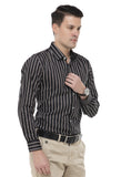 Black Multicolor Stripes Shirt