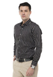 Black Multicolor Stripes Shirt