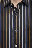 Black Multicolor Stripes Shirt