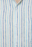 White And Blue Stripes Formal Shirt