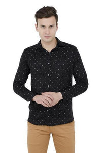 Black Printed Casual Shirt